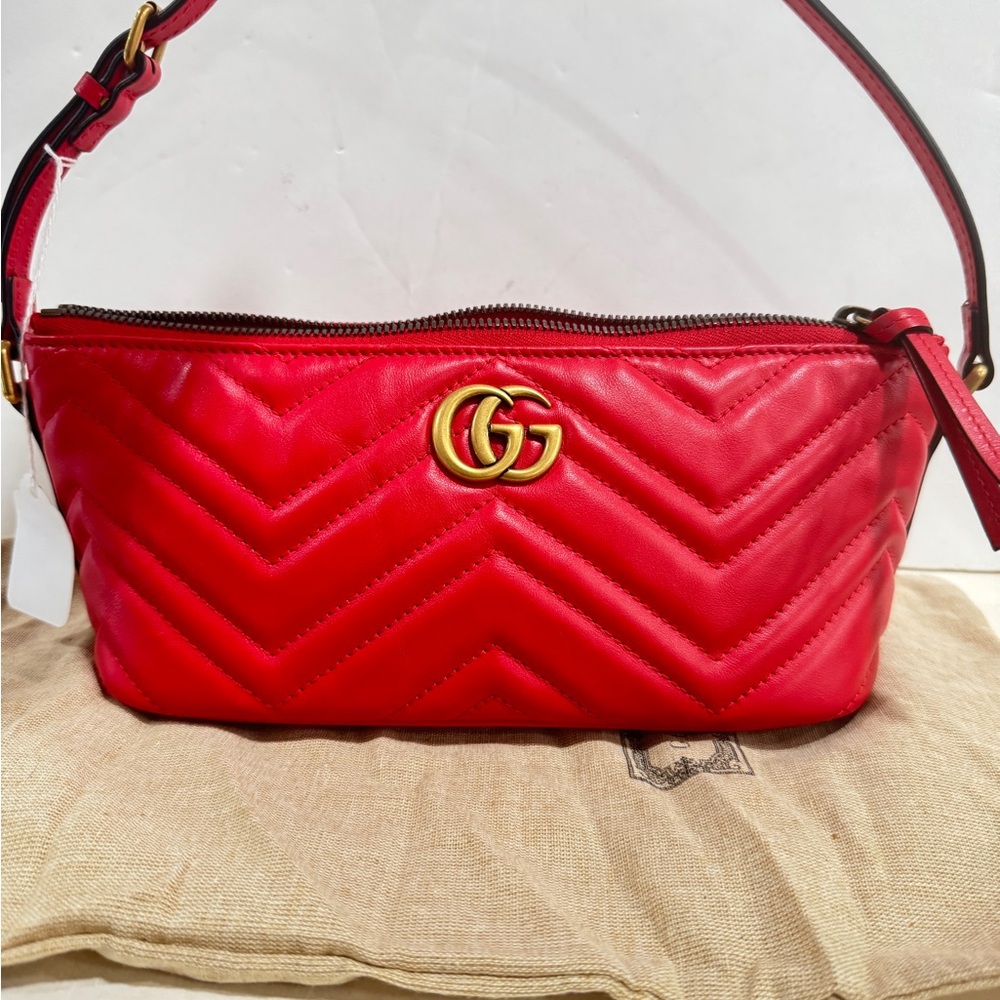 Gucci GG Marmont Shoulder Bag Small Red